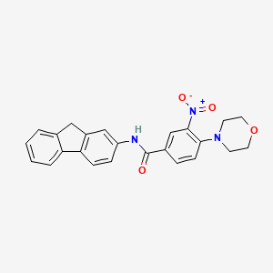 molecular formula C24H21N3O4 B4177353 N-9H-fluoren-2-yl-4-(4-morpholinyl)-3-nitrobenzamide 