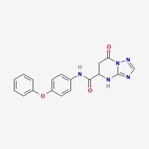 molecular formula C18H15N5O3 B4177364 7-oxo-N-(4-phenoxyphenyl)-4,5,6,7-tetrahydro[1,2,4]triazolo[1,5-a]pyrimidine-5-carboxamide 