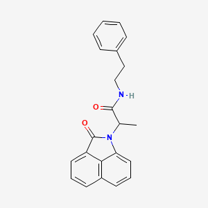 molecular formula C22H20N2O2 B4177383 2-(2-oxobenzo[cd]indol-1(2H)-yl)-N-(2-phenylethyl)propanamide 