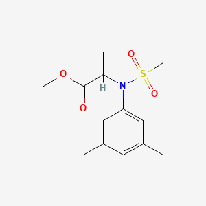 molecular formula C13H19NO4S B4177417 methyl N-(3,5-dimethylphenyl)-N-(methylsulfonyl)alaninate 