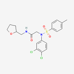 molecular formula C20H22Cl2N2O4S B4177433 N~2~-(3,4-dichlorophenyl)-N~2~-[(4-methylphenyl)sulfonyl]-N~1~-(tetrahydro-2-furanylmethyl)glycinamide 
