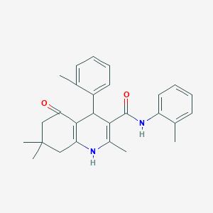 2,7,7-trimethyl-N,4-bis(2-methylphenyl)-5-oxo-1,4,5,6,7,8-hexahydroquinoline-3-carboxamide