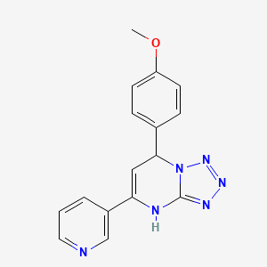 molecular formula C16H14N6O B4177457 7-(4-methoxyphenyl)-5-(3-pyridinyl)-4,7-dihydrotetrazolo[1,5-a]pyrimidine 