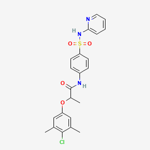 molecular formula C22H22ClN3O4S B4177467 2-(4-chloro-3,5-dimethylphenoxy)-N-{4-[(2-pyridinylamino)sulfonyl]phenyl}propanamide 