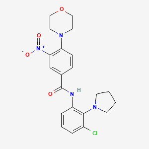 molecular formula C21H23ClN4O4 B4177476 N-[3-chloro-2-(1-pyrrolidinyl)phenyl]-4-(4-morpholinyl)-3-nitrobenzamide 
