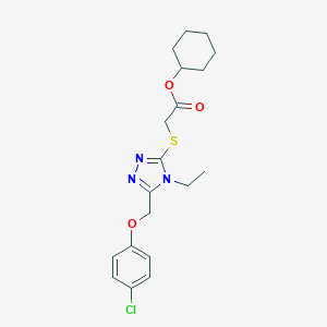 cyclohexyl [(5-{[(4-chlorophenyl)oxy]methyl}-4-ethyl-4H-1,2,4-triazol-3-yl)sulfanyl]acetate
