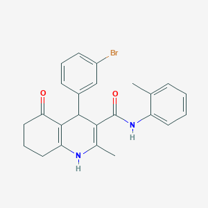 4-(3-bromophenyl)-2-methyl-N-(2-methylphenyl)-5-oxo-1,4,5,6,7,8-hexahydroquinoline-3-carboxamide