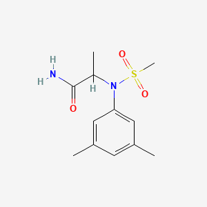 molecular formula C12H18N2O3S B4177515 N~2~-(3,5-dimethylphenyl)-N~2~-(methylsulfonyl)alaninamide 