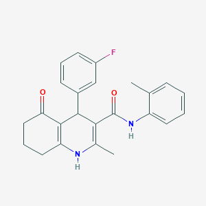 4-(3-fluorophenyl)-2-methyl-N-(2-methylphenyl)-5-oxo-4,6,7,8-tetrahydro-1H-quinoline-3-carboxamide