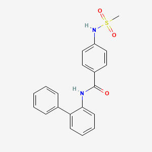 molecular formula C20H18N2O3S B4177538 N-2-biphenylyl-4-[(methylsulfonyl)amino]benzamide 