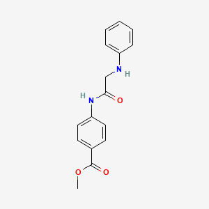 molecular formula C16H16N2O3 B4177546 methyl 4-[(N-phenylglycyl)amino]benzoate 
