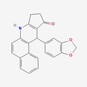 molecular formula C23H17NO3 B4177571 11-(1,3-benzodioxol-5-yl)-7,8,9,11-tetrahydro-10H-benzo[f]cyclopenta[b]quinolin-10-one 