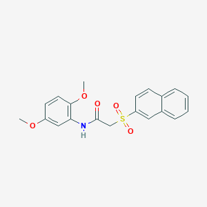 molecular formula C20H19NO5S B4177584 N-(2,5-dimethoxyphenyl)-2-(2-naphthylsulfonyl)acetamide 