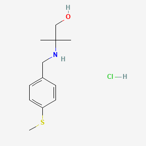 molecular formula C12H20ClNOS B4177585 2-methyl-2-{[4-(methylthio)benzyl]amino}-1-propanol hydrochloride 