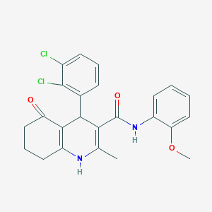 molecular formula C24H22Cl2N2O3 B417764 4-(2,3-dichlorophenyl)-N-(2-methoxyphenyl)-2-methyl-5-oxo-4,6,7,8-tetrahydro-1H-quinoline-3-carboxamide CAS No. 493017-18-8