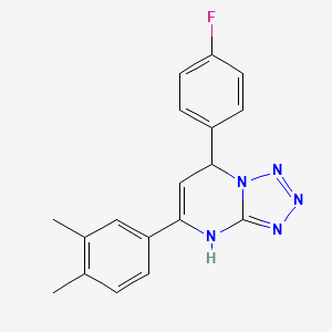 molecular formula C18H16FN5 B4177648 5-(3,4-dimethylphenyl)-7-(4-fluorophenyl)-4,7-dihydrotetrazolo[1,5-a]pyrimidine 