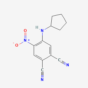 molecular formula C13H12N4O2 B4177667 4-(cyclopentylamino)-5-nitrophthalonitrile 