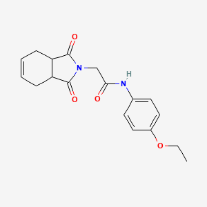 molecular formula C18H20N2O4 B4177677 2-(1,3-dioxo-1,3,3a,4,7,7a-hexahydro-2H-isoindol-2-yl)-N-(4-ethoxyphenyl)acetamide 