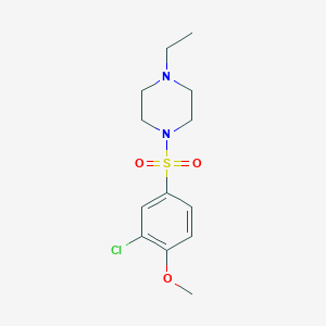 molecular formula C13H19ClN2O3S B4177681 1-[(3-chloro-4-methoxyphenyl)sulfonyl]-4-ethylpiperazine 