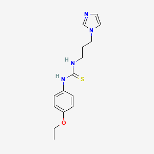 molecular formula C15H20N4OS B4177684 N-(4-ethoxyphenyl)-N'-[3-(1H-imidazol-1-yl)propyl]thiourea 
