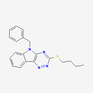 molecular formula C20H20N4S B4177727 5-benzyl-3-(butylthio)-5H-[1,2,4]triazino[5,6-b]indole 