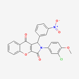 molecular formula C24H15ClN2O6 B4177733 2-(3-chloro-4-methoxyphenyl)-1-(3-nitrophenyl)-1,2-dihydrochromeno[2,3-c]pyrrole-3,9-dione 