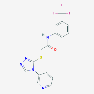 2-{[4-(3-pyridinyl)-4H-1,2,4-triazol-3-yl]sulfanyl}-N-[3-(trifluoromethyl)phenyl]acetamide