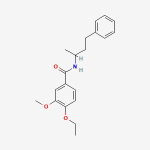 molecular formula C20H25NO3 B4177758 4-ethoxy-3-methoxy-N-(1-methyl-3-phenylpropyl)benzamide 