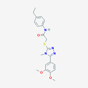 2-{[5-(3,4-dimethoxyphenyl)-4-methyl-4H-1,2,4-triazol-3-yl]sulfanyl}-N-(4-ethylphenyl)acetamide