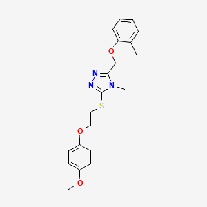 molecular formula C20H23N3O3S B4177780 3-{[2-(4-methoxyphenoxy)ethyl]thio}-4-methyl-5-[(2-methylphenoxy)methyl]-4H-1,2,4-triazole 