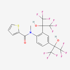 molecular formula C18H11F12NO3S B4177786 N-{2,4-bis[2,2,2-trifluoro-1-hydroxy-1-(trifluoromethyl)ethyl]phenyl}-N-methyl-2-thiophenecarboxamide 