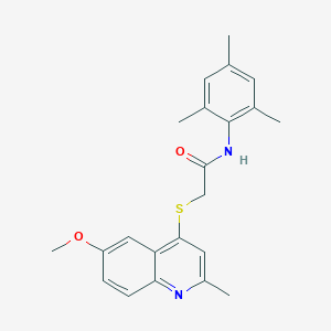 2-(6-Methoxy-2-methyl-quinolin-4-ylsulfanyl)-N-(2,4,6-trimethyl-phenyl)-acetamide