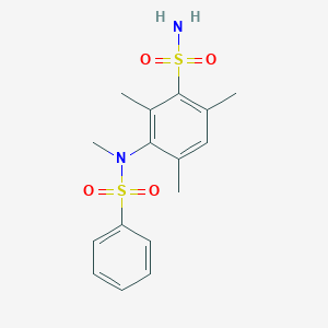molecular formula C16H20N2O4S2 B4177866 2,4,6-trimethyl-3-[methyl(phenylsulfonyl)amino]benzenesulfonamide 