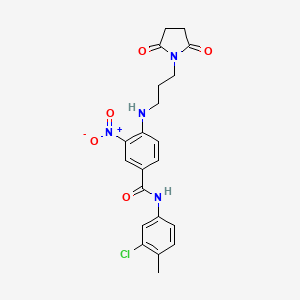 molecular formula C21H21ClN4O5 B4177888 N-(3-chloro-4-methylphenyl)-4-{[3-(2,5-dioxo-1-pyrrolidinyl)propyl]amino}-3-nitrobenzamide 