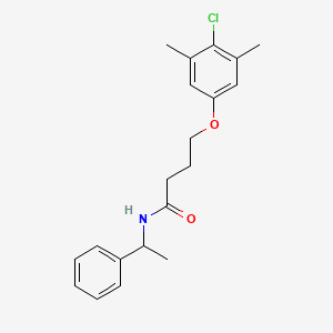 molecular formula C20H24ClNO2 B4177895 4-(4-chloro-3,5-dimethylphenoxy)-N-(1-phenylethyl)butanamide 