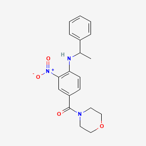 molecular formula C19H21N3O4 B4177901 4-(4-morpholinylcarbonyl)-2-nitro-N-(1-phenylethyl)aniline 