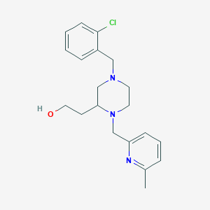 molecular formula C20H26ClN3O B4177917 2-{4-(2-chlorobenzyl)-1-[(6-methyl-2-pyridinyl)methyl]-2-piperazinyl}ethanol 