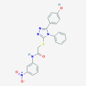 N-{3-nitrophenyl}-2-{[5-(4-hydroxyphenyl)-4-phenyl-4H-1,2,4-triazol-3-yl]sulfanyl}acetamide