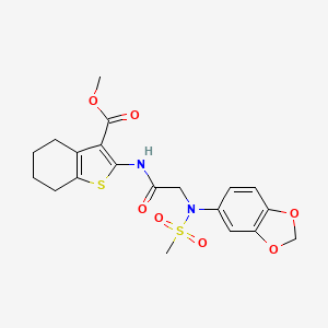 methyl 2-{[N-1,3-benzodioxol-5-yl-N-(methylsulfonyl)glycyl]amino}-4,5,6,7-tetrahydro-1-benzothiophene-3-carboxylate