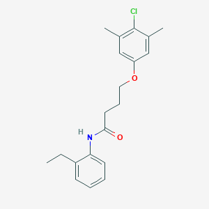 4-(4-chloro-3,5-dimethylphenoxy)-N-(2-ethylphenyl)butanamide