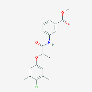 molecular formula C19H20ClNO4 B4178027 methyl 3-{[2-(4-chloro-3,5-dimethylphenoxy)propanoyl]amino}benzoate 