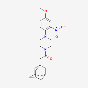 molecular formula C23H31N3O4 B4178055 1-(1-adamantylacetyl)-4-(4-methoxy-2-nitrophenyl)piperazine 