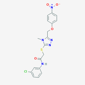 N-(3-chlorophenyl)-2-{[5-({4-nitrophenoxy}methyl)-4-methyl-4H-1,2,4-triazol-3-yl]sulfanyl}acetamide