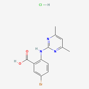 molecular formula C13H13BrClN3O2 B4178063 5-bromo-2-[(4,6-dimethyl-2-pyrimidinyl)amino]benzoic acid hydrochloride 