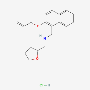 molecular formula C19H24ClNO2 B4178069 {[2-(allyloxy)-1-naphthyl]methyl}(tetrahydro-2-furanylmethyl)amine hydrochloride 