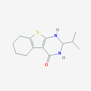 molecular formula C13H18N2OS B417808 2-isopropyl-2,3,5,6,7,8-hexahydro[1]benzothieno[2,3-d]pyrimidin-4(1H)-one 