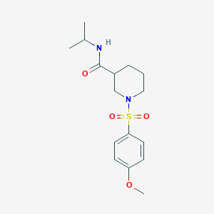 molecular formula C16H24N2O4S B4178102 N-isopropyl-1-[(4-methoxyphenyl)sulfonyl]-3-piperidinecarboxamide 