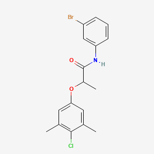 molecular formula C17H17BrClNO2 B4178105 N-(3-bromophenyl)-2-(4-chloro-3,5-dimethylphenoxy)propanamide 