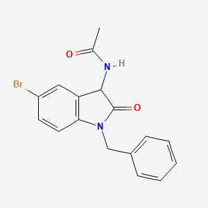 molecular formula C17H15BrN2O2 B4178107 N-(1-benzyl-5-bromo-2-oxo-2,3-dihydro-1H-indol-3-yl)acetamide 