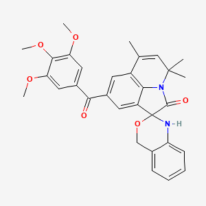 4',4',6'-trimethyl-8'-(3,4,5-trimethoxybenzoyl)-1,4-dihydro-4'H-spiro[3,1-benzoxazine-2,1'-pyrrolo[3,2,1-ij]quinolin]-2'-one